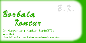 borbala kontur business card